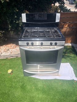 Black stainless steel Gas Range Stove with Oven