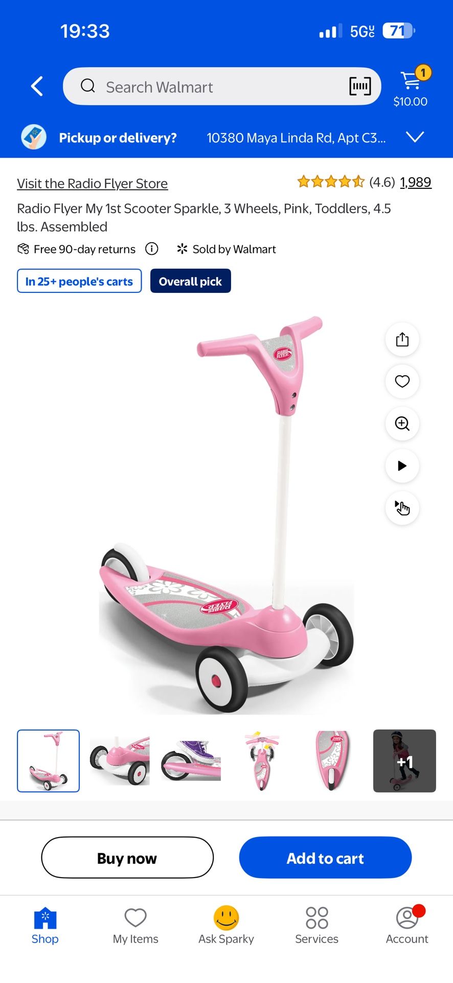 Pink Kids’ Scooter ( Gently Used )