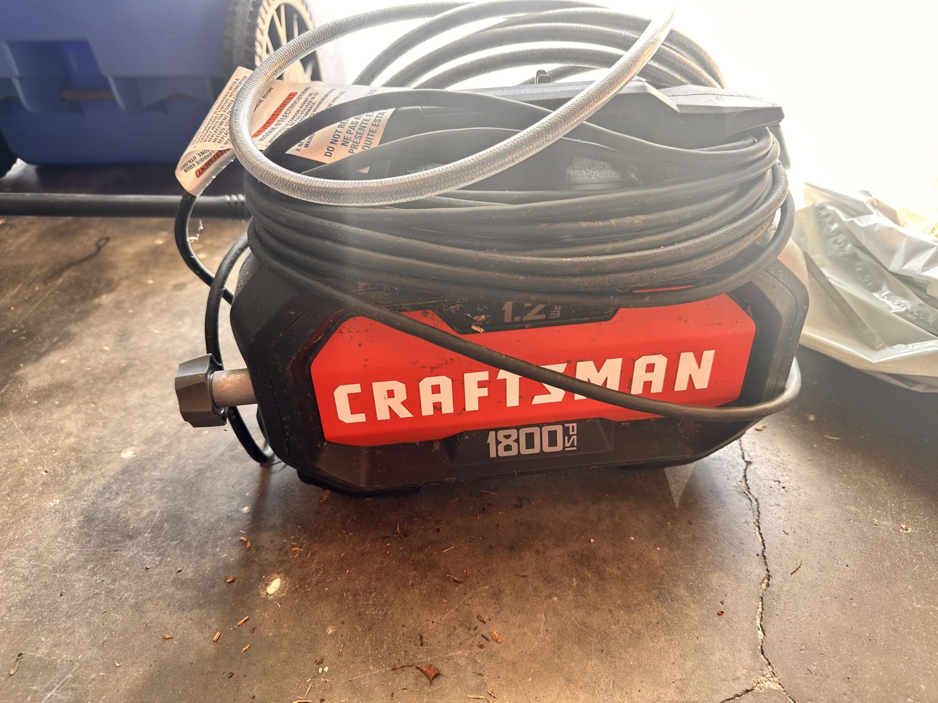 Craftsman 1800psi pressure washer