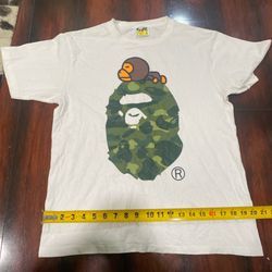 White BAPE camo ape head tee #skater