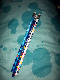 Autism awareness pencils