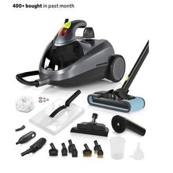 Heavy-Duty Steam Cleaner - 1500W Multipurpose Handheld Floor Steamer with 22 Accessories 16ft Cord for Home, Car Detailing, Tile, Grout, Carpet, Wallp