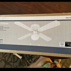 42 Inch White Ceiling Fan 