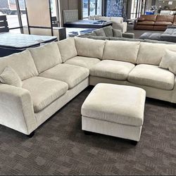 New Sectional Ivory Beige Color 