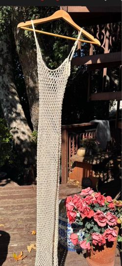 Cream colored crochet dress