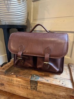Brown Leather Satchel Briefcase