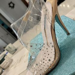 Betsey Johnson Blue Series - SB Fey Rhinestones Nude Heel size 7.5