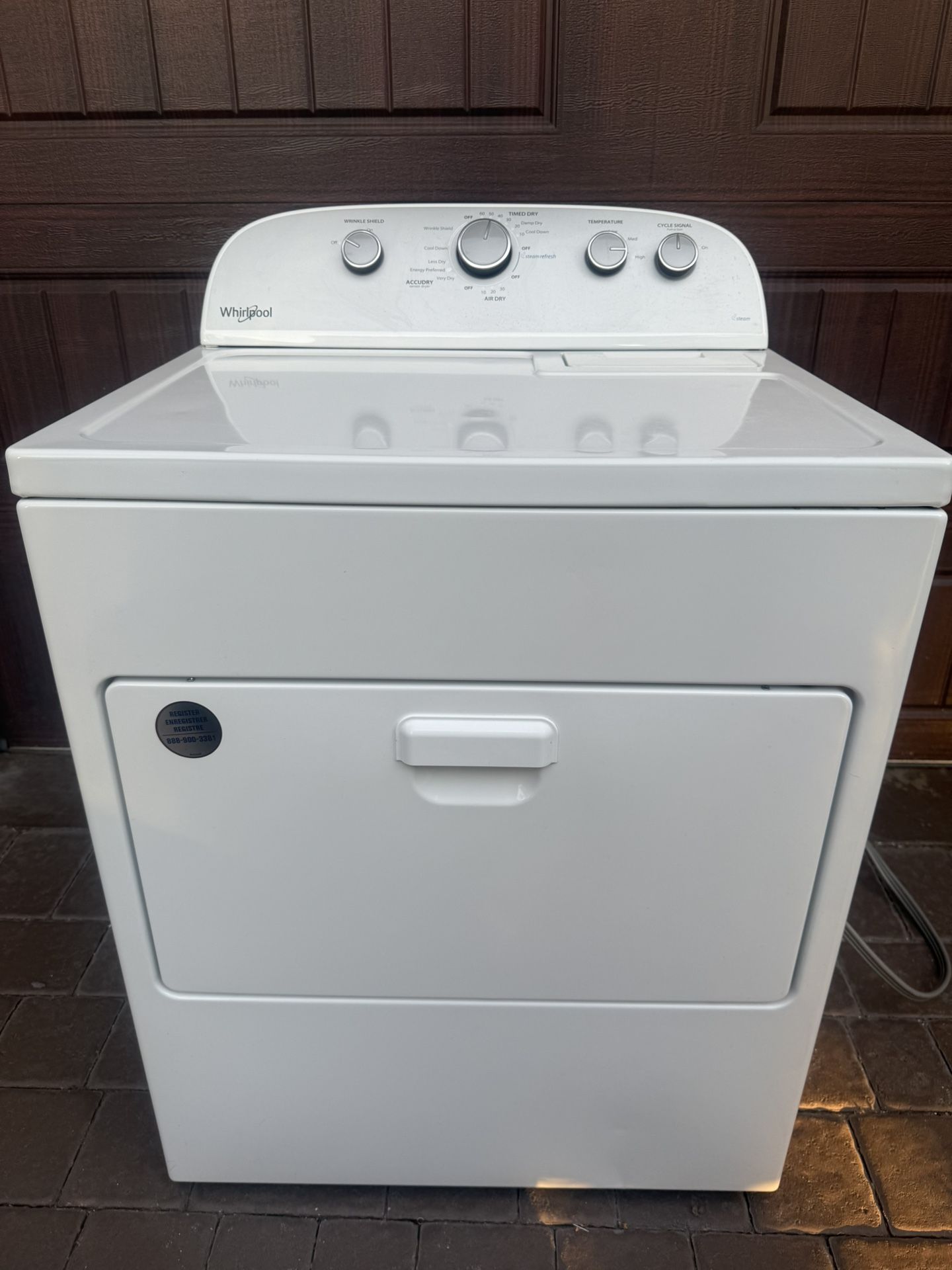 WHIRLPOOL DRYER WITH STEAM