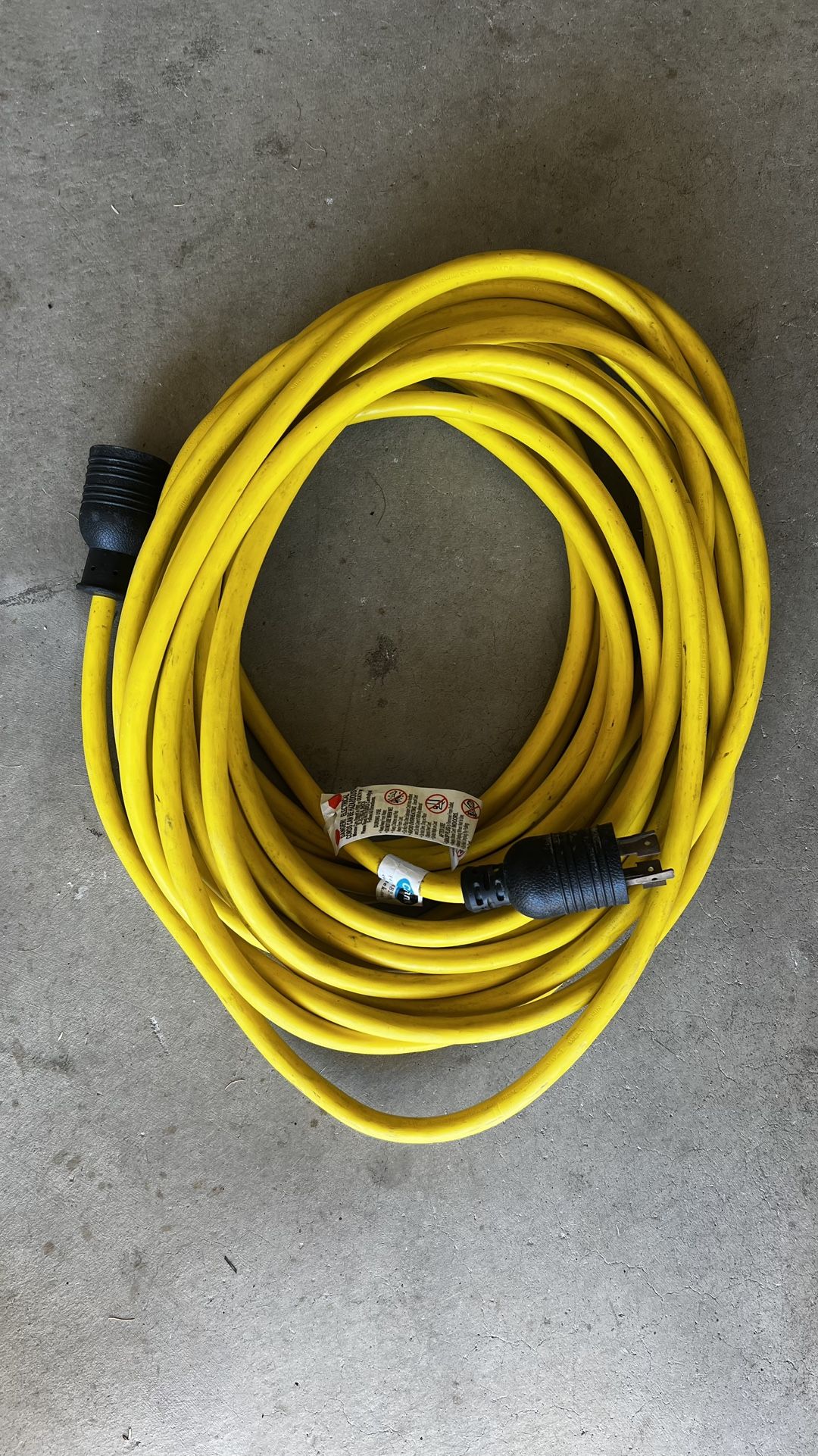 50 Feet 30 Amp Generator Extension Cord 4 Prong,Heavy Duty NEMA L14-30P/L14-30R,125/250V 7500W,Green 10 Gauge STW Twist Locking Generator to House Pow