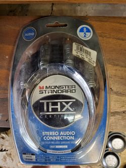 Monster Standard THX Certified Stereo Audio Connection Cables 8 Foot NEW 8n Box