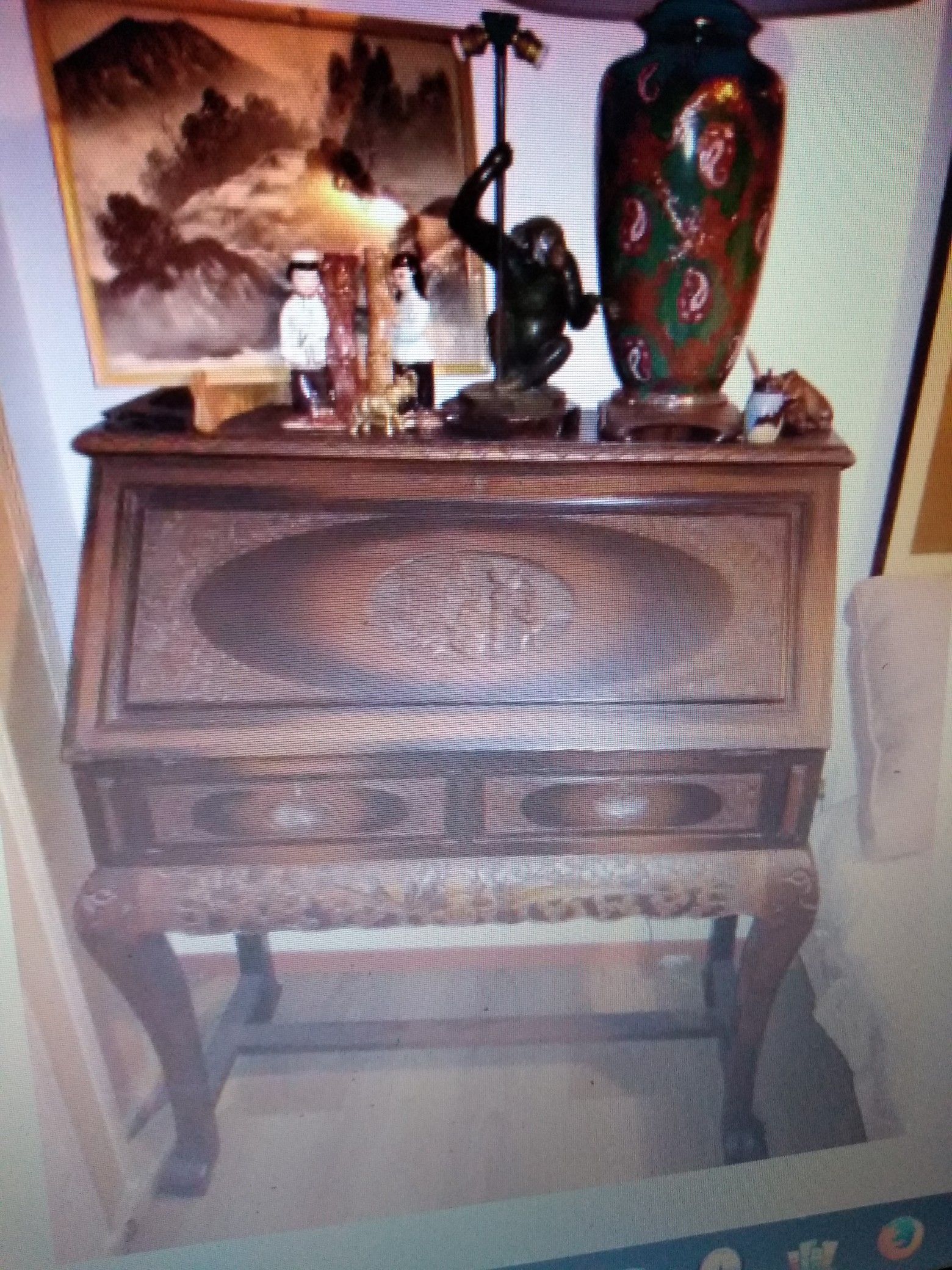 Antique Asian carved Desk