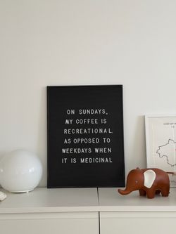 Coffee Quote Wall Sign (17.5" x 24.5") - Home Decor