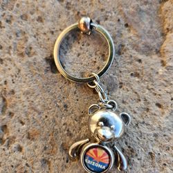 Stainless Arizona Bear Key Chain