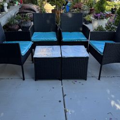 6 Piece Wicker Patio Set