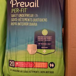 Daily Underwear,  Extra Absorbency ,  6 Packs Of Adult Pull-Ups , Size Medium, 20 Pull-Ups In Each Pack  $5 each pack