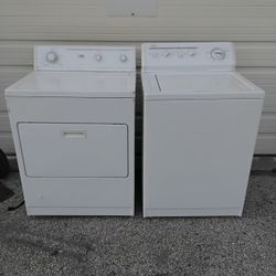 Nice White Sears Kenmore Washer And Gas Dryer Very Clean Like New. 