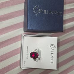 Sterling Silver Red Ruby ring