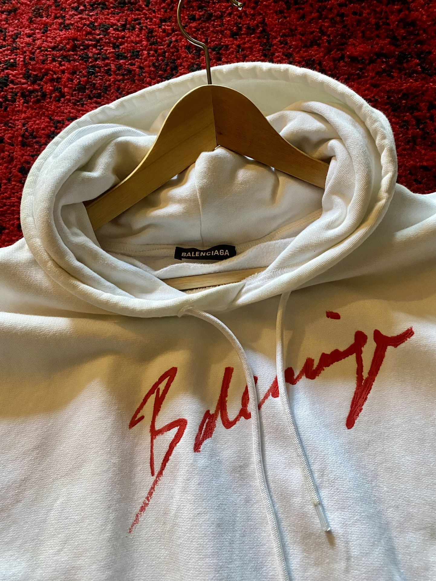 New Balenciaga Red Lipstick Hoodie