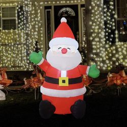 4 Foot Tall Santa Christmas Yard Inflatable