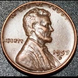 1957 D PENNY  SMS