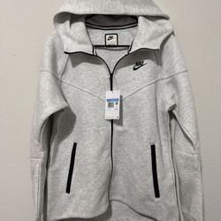 Nike Tech Fleece Windrunner Full-Zip Hoodie Grey/Black Women’s Medium FB8338-013