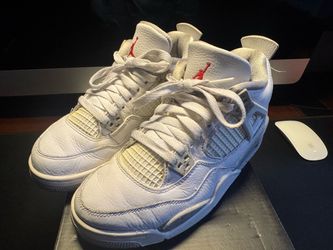 Nike Air Jordan 4 AJ4 White Cement Size 5Y Youth Good Shape kids