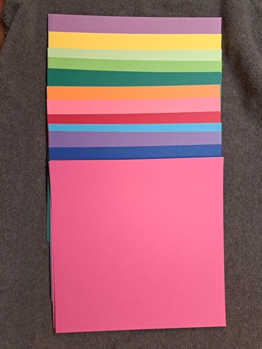 Stampin' Up! Lot Of  12"  x 12" Multiple Color Cardstock - 48 Pieces Total