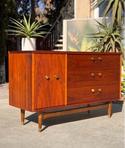 Mid Century Modern Credenza Dresser Media Credenza TV Stand Cabinet