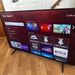 TCL 55” Roku 4K UHD LED Smart TV – Great Condition