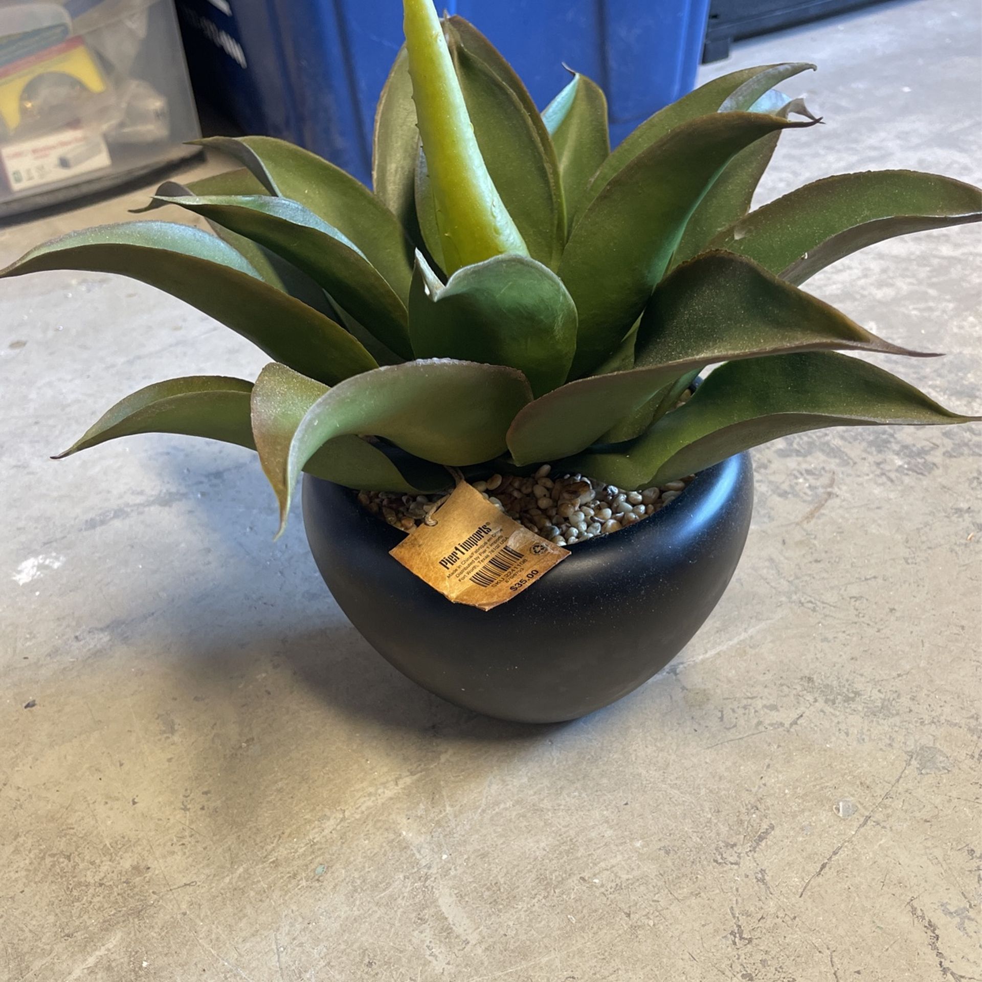 Fake Plant With Black Vase 