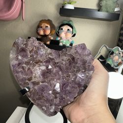 Heart shaped amethyst