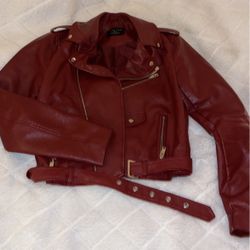 Burgundy Leather Jacket 