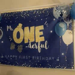 First Birthday Banner Mr Onederful