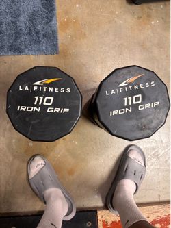 110 Lb Dumbbells - Polyurethane Commercial Quality