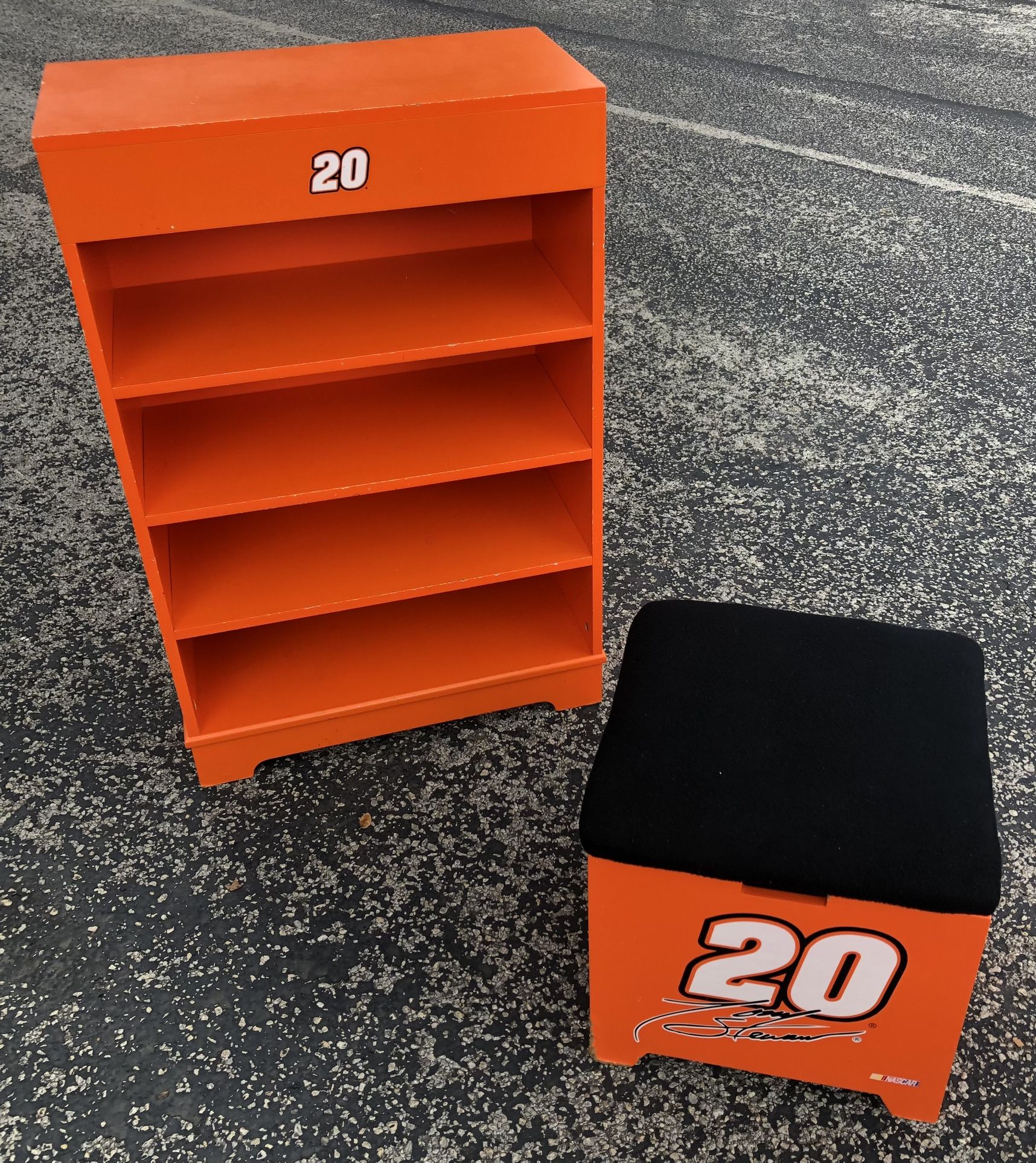 Tony Stewart #20 Book/Display Shelf & Ottoman/Storage