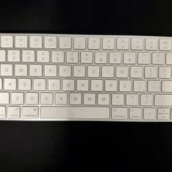 Apple Magic Keyboard (Wireless, Rechargeable, Compact) – White/Silver