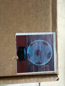 3D Soccer Ball LED Night Light – New in Box