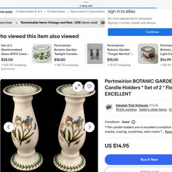 Botanic garden Candle  Holders And Small Vases