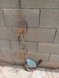 Rusty Metal Bird Decor