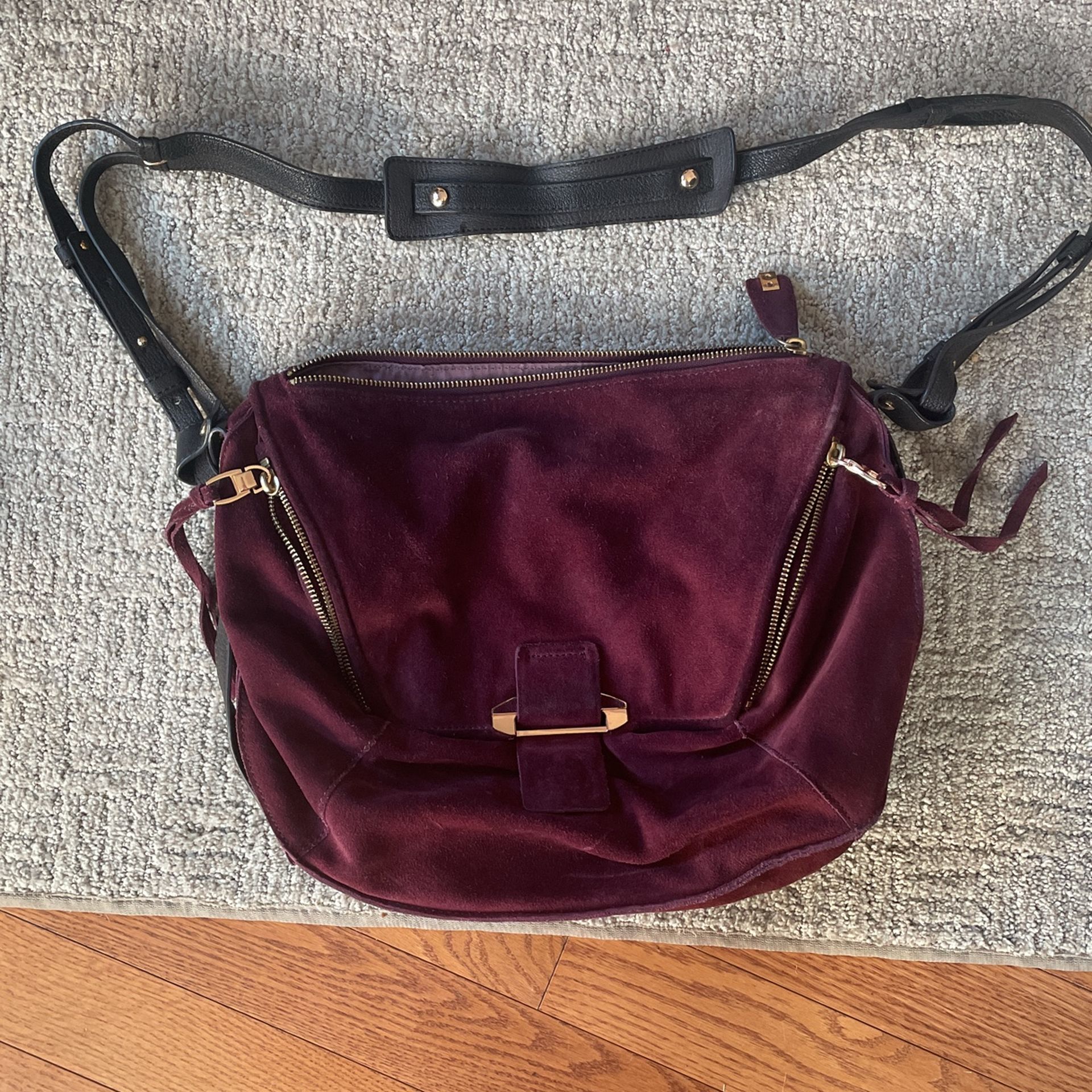 Kooba Suede Hobo Shoulder Bag