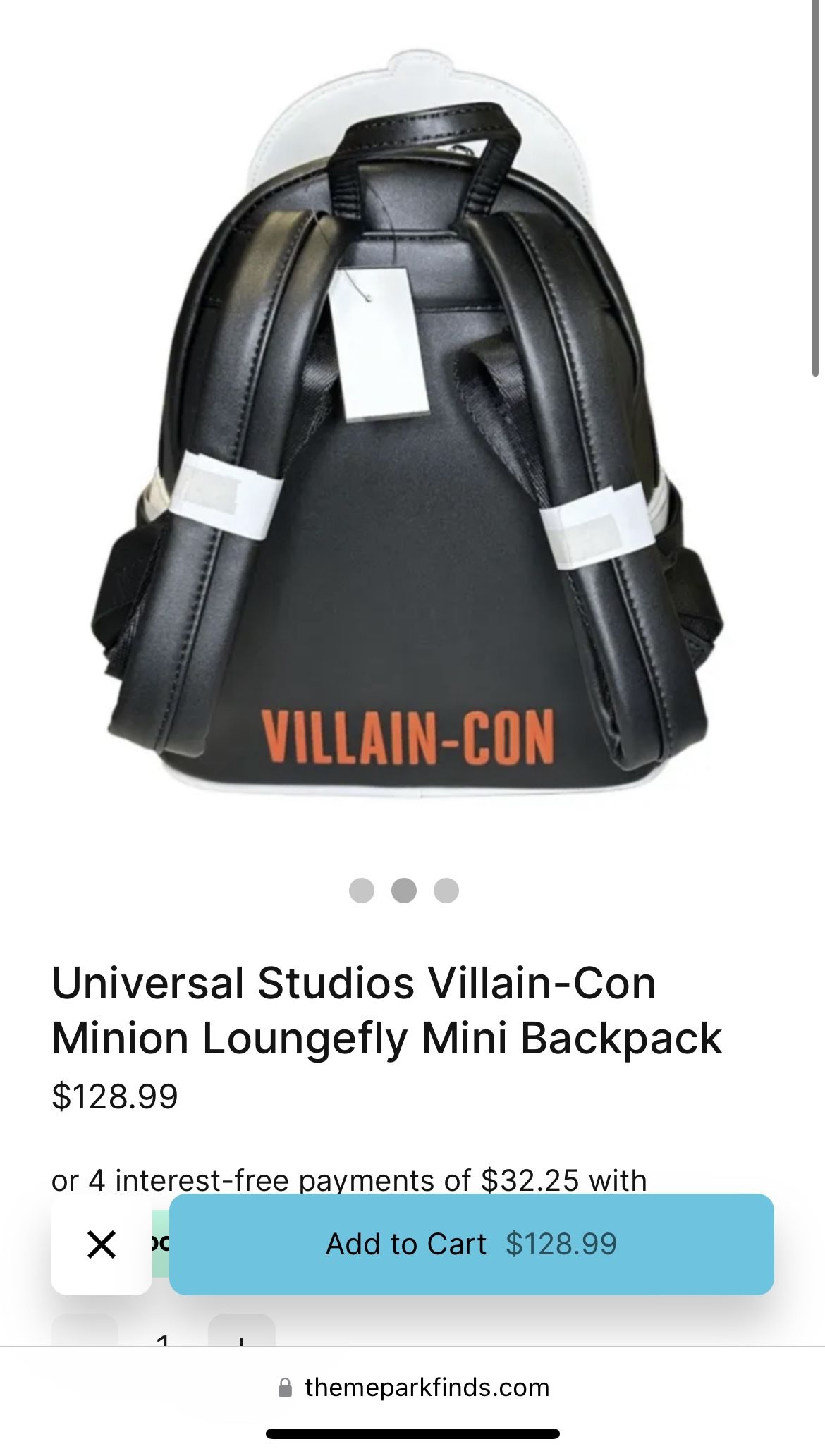 Universal Studios Villain-Con Minion Loungefly Mini Backpack display picture 2