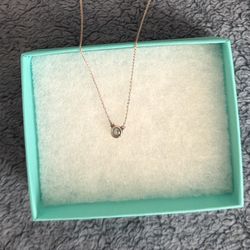 Tiffany’s Aquamarine Necklace With Sterling Silver Chain