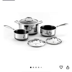 HexClad Hybrid Nonstick 6-Piece Pot Set (BRAND NEW IN BOX)