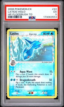 2006 Pokémon Latios Holo PSA 5 EX #22/110