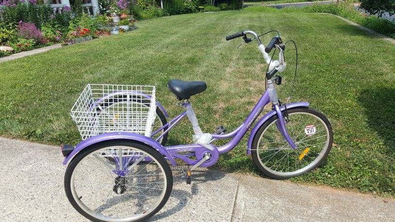 Brand new purple trycicle