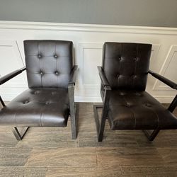 Ashley Furniture Starmore Office Chairs (Pair) - Black Faux Leather