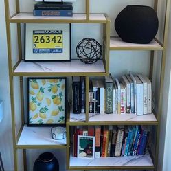 Bookshelf White And Gold