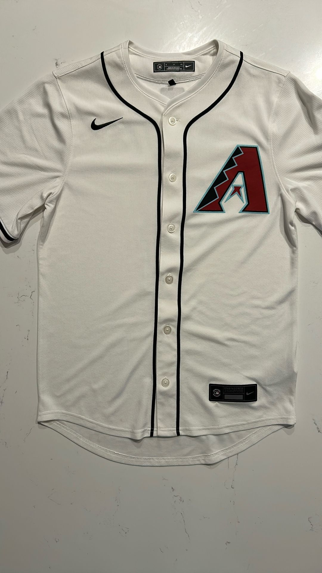 D-backs Ketel Marte White Nike Jersey (Men’s Small)