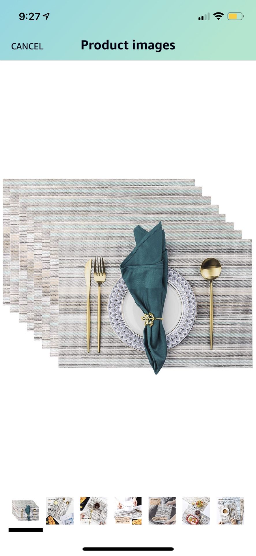 Brand New Placemats For Dining Table Set Of 8