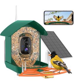 Smart Bird Feeder with Solar HD Camera AI Recognition Waterproof Auto Capture